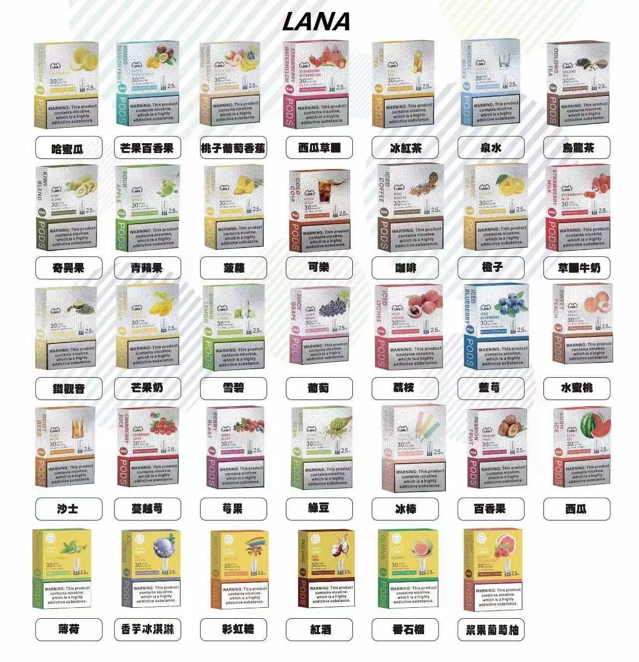【滿十送一】LANA拉納煙彈一代通用 / 3顆裝 / 最涼非他莫屬