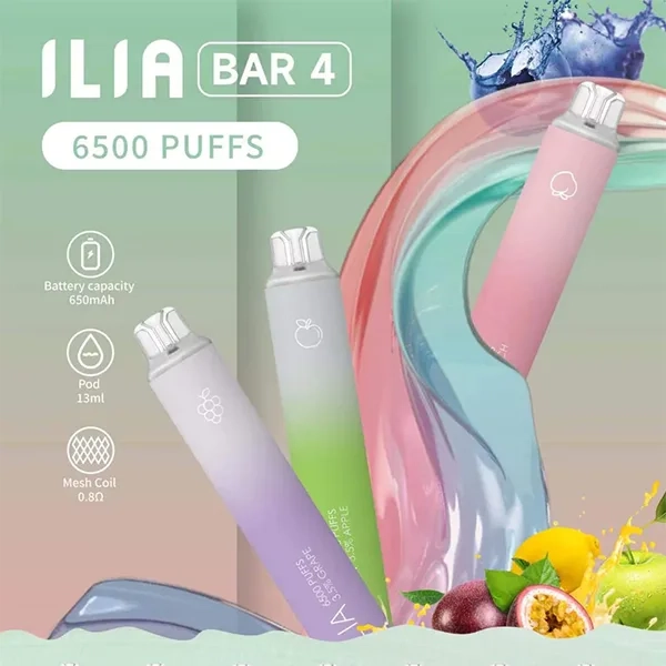ILIA哩啞四代拋棄式6500口可充電 / 哩啞絕美21色口味登場