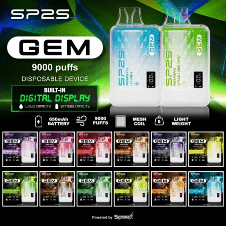 SP2S GEM 9000口一次性電子煙|智能顯示・極致續航・奢華設計